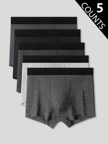 Snug Zone 5件装 基本款 休闲 舒适 时尚 年轻 运动 Easyfave 加大码 男式平角内裤 - 彩色 - 查看 1