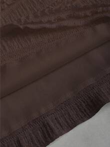 Sweetra Sweet Knit Texture Ruffle Trim Backless Lightweight Vacation Tie Strap Women Short Dress, Spring/Summer