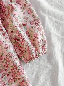 SHEIN Baby Girl Cute Long Sleeve Princess Dress, Fashionable & Elegant, Spring/Autumn Fall Winter - Pink - View 7