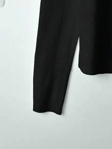 GlowEve Áo khoác cardigan tối giản phong cách mới, áo len thời trang Âu Mỹ đa năng - màu đen - Xem 6