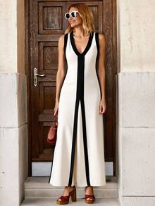 SHEIN Clasi Vestido de bloque de color para vacaciones de verano