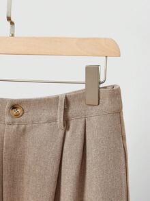 Uhlyne Women's Autumn Minimalist Casual Commute Daily Linen Gray Metal Buckle Wrap Vest & Pants 2 Pieces Business Casual Suit Women Pantsuit Formal Pantsuit Woman Suit - Grey - View 6