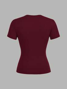 SHEIN EZwear 3pcs Women Casual Crew Neck Bodycon Long Sleeve T-Shirt Set, Suitable For SummerIn Fall/Winter - Multicolor - View 7