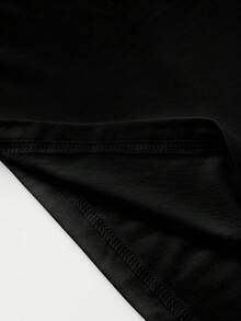 EMERY ROSE Casual Minimalist Leopard Print & Heart Foil Graphic Camisole Dress Chic Dress - Black - View 5