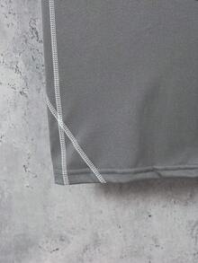 2pcs/Set Older Boys' Casual Simple White Striped Pocket Design Short Sleeve T-Shirt And Knit Drawstring Pants Sports Outfit, Spring/Summer