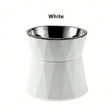 Zazumi Large Capacity Raised Cat Bowl With Stainless Steel Dog Bowl, Detachable Triangle Pattern Pet Bowl