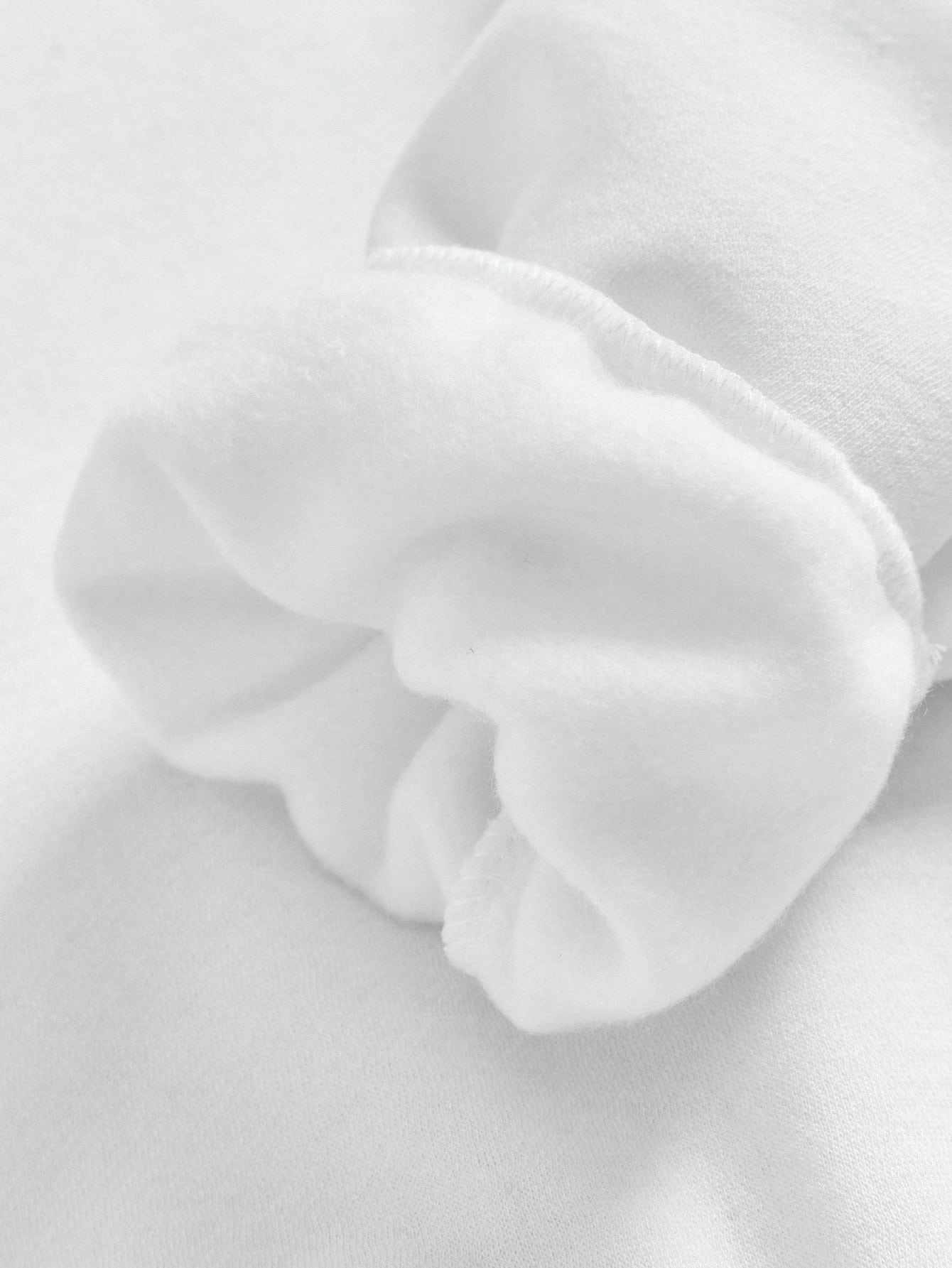 SHEIN EZwear بلوزة هوديي سميكة بفتحة واسعة مطبوعة...