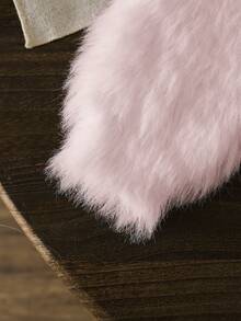 LMoss Kids LMoss 年轻女孩白色优雅蓬松领毛衣，适合休闲穿着、家居和户外 - 粉色 - 查看 3