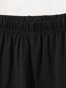 少女蓬松白色圆领运动衫和紧身裤套装 - 粉色 - 查看 6