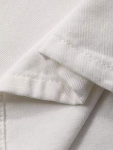 Livesso 女士宽松白色上衣和休闲牛仔裤套装 - 白色 - 查看 8