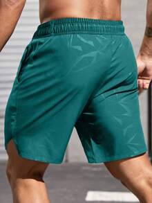 Manfinity Sport Corelite Men's Elastic Waist Drawstring Pocket Slit Casual Sports Shorts