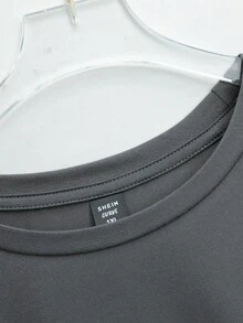 EMERY ROSE 复古时尚玩耍学习幼儿园老师日托 T 恤，透气舒适，短袖圆领上衣，适合所有季节 - 深灰色 - 查看 5