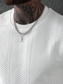 Manfinity CasualCool Men's Casual Crew Neck Long Sleeve Sweatshirt And Pants Set Men White Sweatsuit Set 2 Pieces Sweatsuit Set Men Men 2 Pieces Outfit White White Sweat Set Men 2 Pieces Set Men White , Fall Clothes