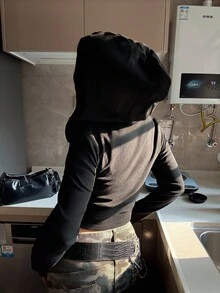 INAWLY Damen Kurze Reißverschluss Kapuzenjacke Lässig Fleece Jacke