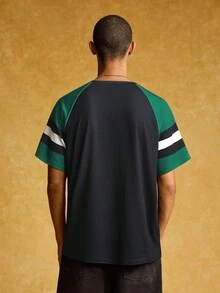HARRY POTTER X SHEIN 男式拼色字母与人物图案圆领短袖 T 恤 - 彩色 - 查看 2
