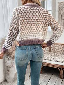 EMERY ROSE Cárdigan casual de mujer de manga larga y abotonadura sencilla (color del hilo aleatorio), otoño - Multicolor - Ver 2