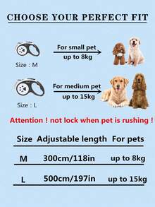 Zazumi Dây dắt thú cưng tự thu gọn 3m/5m, phù hợp với các giống chó nhỏ và vừa. - Nhiều màu - Xem 8