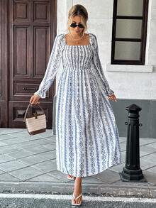 SHEIN Frenchy Váy dài tay xếp ly họa tiết hoa xanh trắng thường ngày của Pháp dành cho nữ, Váy mùa thu dành cho nữ, Váy thường ngày, Phù hợp cho mùa thu và mùa đông Váy mùa thu dành cho nữ Váy dự tiệc cưới mùa thu Váy mùa đông Quần áo mùa thu dành cho nữ Váy mùa thu dành cho nữ Quần áo mùa đông Trang phục mùa đông dành cho nữ Quần áo mùa đông Váy dạ hội dành cho nữ Trang phục dạ hội dành cho nữ Váy dạ hội dành cho nữ Váy dự tiệc cưới dành cho nữ Quần áo Y2k Váy tiền cũ Trang phục tiền cũ Váy bồng bềnh cho nữ, Váy dự tiệc cưới, Váy dự tiệc thanh lịch, Váy dự tiệc cưới mùa thu, Trang phục Lễ Tạ ơn dành cho nữ, Váy năm mới, Váy thường ngày, Váy mùa thu, Váy mùa thu dành cho nữ, Váy mùa đông dành cho nữ, Váy năm mới, Váy dự tiệc cưới mùa thu, Váy thường ngày dành cho nữ, Váy thanh lịch dự tiệc, Váy mùa thu dành cho nữ - Xanh và trắng - Xem 2