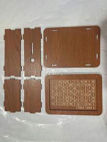 1 个木制硬币存钱罐，浅棕色，带计数器，桌面装饰，家庭储蓄盒最佳礼物