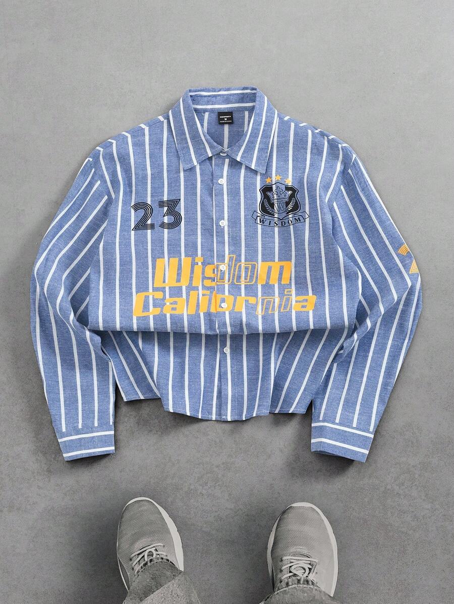 Manfinity Sporsity Casual Loose Fit Long Sleeve Button-Up Shirt For Men, For Fall