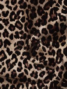 SHEIN LUNE Casual Minimalist Sexy Leopard Print Full Pattern Women Shirt, Suitable For Summer - Multicolor - View 4