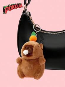 1 Stück 11 cm weiches Plüsch Schlüsselanhänger, der Blasen bläst und Geräusche macht, süßer Capybara Anhänger, Kuscheltier Spielzeug Geschenk für Abschlussfeier, Freunde, Party Gastgeschenke, Weihnachtsstrumpf Füllung, Kawaii Tier Dekoration, Neuheit