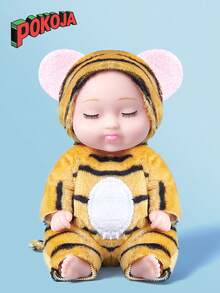 1 件 & 6 件迷你重生婴儿娃娃套装：可水洗逼真婴儿娃娃，配有动物衣服，适合男孩女孩幼儿和儿童，女婴玩具，婴儿娃娃，婴儿娃娃，玩具>儿童娃娃，娃娃玩具，兔娃娃