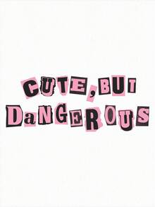 Y2Kool Tartagain 艺术家标语图案露脐可爱背心，可爱又危险，适合夏季，95%纯棉，假日、度假、海滩、外出、音乐节、伊比沙岛风格，适合秋季休闲时尚服装系列，新年穿搭