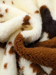 ROMWE MEN Street Life Men's Casual Street Style American Cow Texture Patchwork Fleece Vest, Autumn/Winter