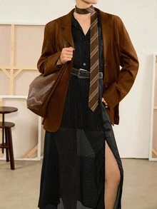 Chiquease Elegantes schwarzes Mesh-Kleid - Schwarz - Übersicht 3