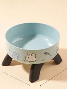 Zazumi 1pc Elevated Stainless Steel Cat/Dog Lover Gift And Dog/Cat Mom Love Pet Bowl With Cute Pattern - Non-Slip, Spill-Proof Design For Small Dog Lover And Dog Mom Loves & Cat Lover And Cat Mom Loves - Multicolor - View 9