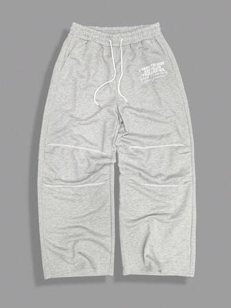 Street Life بنطلون رياضي رجالي فضفاض مع جيوب وخصر بسحاب