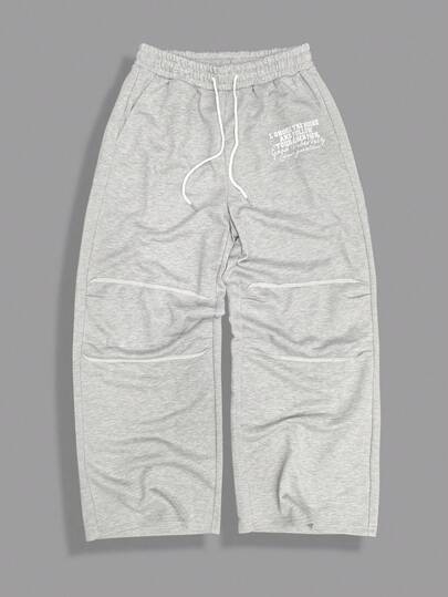 Street Life بنطلون رياضي رجالي فضفاض مع جيوب وخصر بسحاب