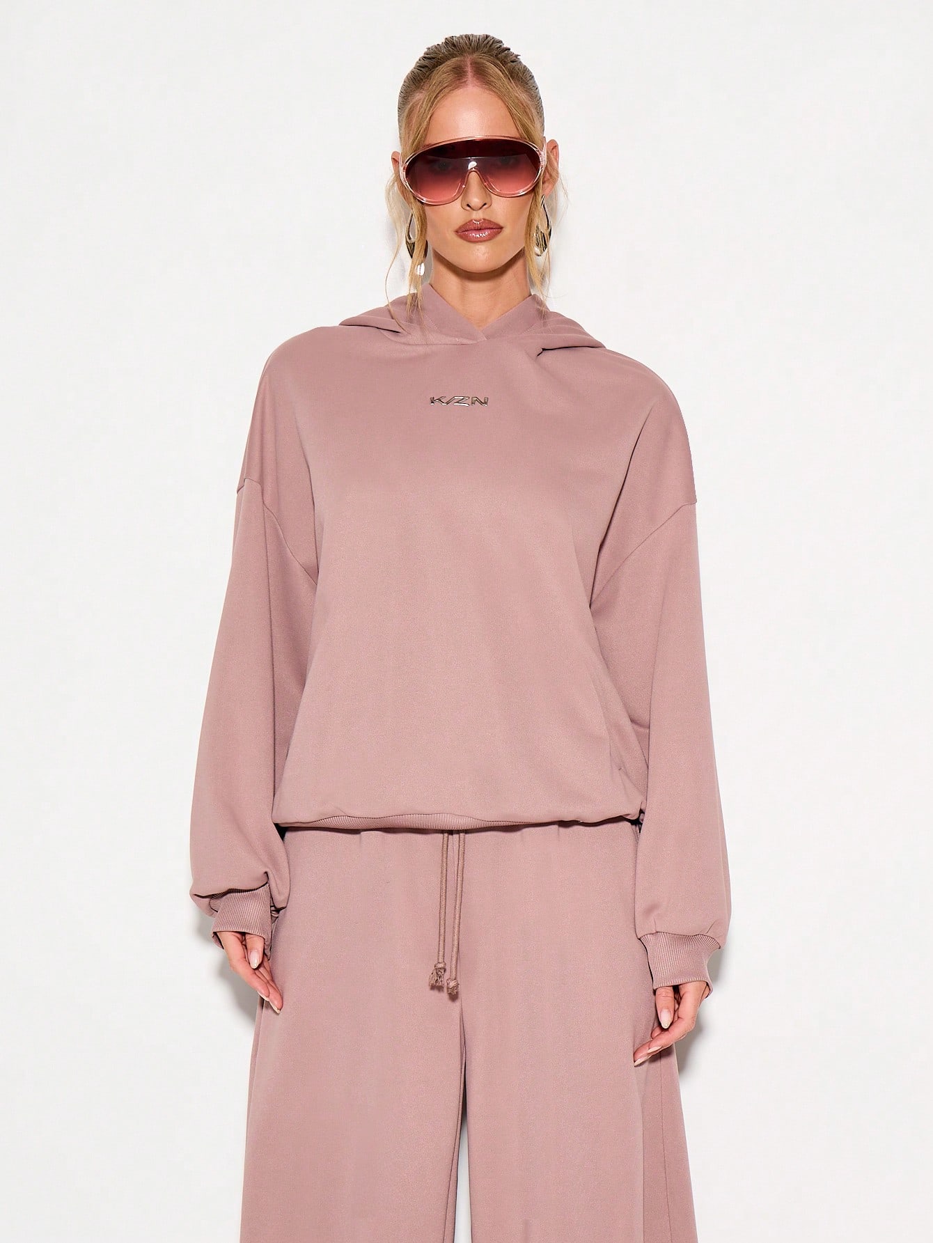 KIZN Sudadera con capucha extragrande con cordón y bolsillo