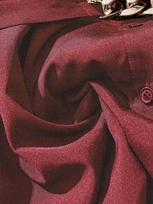 DreamSkyne 女士金属装饰灯笼袖长衬衫，优雅时尚