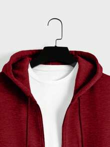 Felpa con cappuccio e chiusura lampo in cotone da uomo senza maglietta