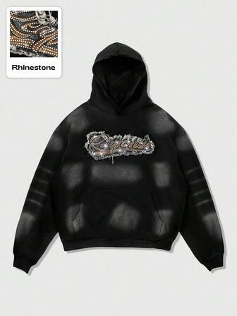 Street Life Herren Kapuzenpullover mit amerikanischem Straßen-Design, bestickter Applikation, Herbst Winter