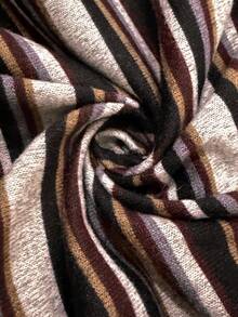 Elaquor Plus Size Casual Striped Crew Neck Long Sleeve Top And Pants 2 Pieces Set, Lounge Sets Plus Size Brown Sets Sets For Women Plus Size Pants Set Spring - Multicolor - View 9