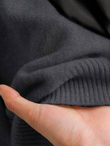 SHEIN CURVE+ 加大码圆领蝴蝶结针织套头毛衣，圣诞节