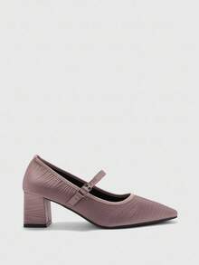 CUCCOO BIZCHIC Fashionable Elegant Pointed Toe High Heel Pumps - Pink - View 2