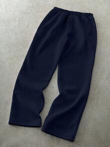 PAVTROS 男士街头时尚 INS 风格蜘蛛网和心形刺绣运动裤，宽松版型，粉色，送给男朋友/丈夫、周年纪念的理想礼物 - 藏蓝色 - 查看 4