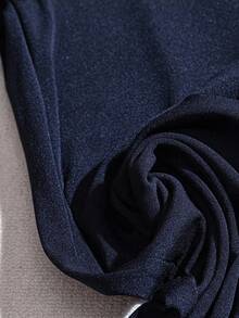 Franclia Bộ jumpsuit thanh lịch, duyên dáng với chi tiết bèo nhún và khóa kéo trang trí, màu đen tôn dáng. - Màu xanh hải quân - Xem 5