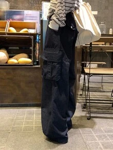 DAZY Women's Casual Loose Cargo Denim Jeans