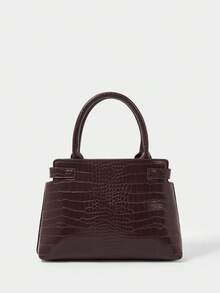 SHECARRY Women Top Handle Bags Crocodile Autumn Winter School Travel Commute Work Elegance Exquisite Hand-Carry Or Cross-Body, Best Mother's Day Gifts Women Espresso Brown - Coffee - View 5
