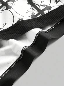 ROMWE Women's Gothic Cross Elastic Waist Briefs - Grey - View 3