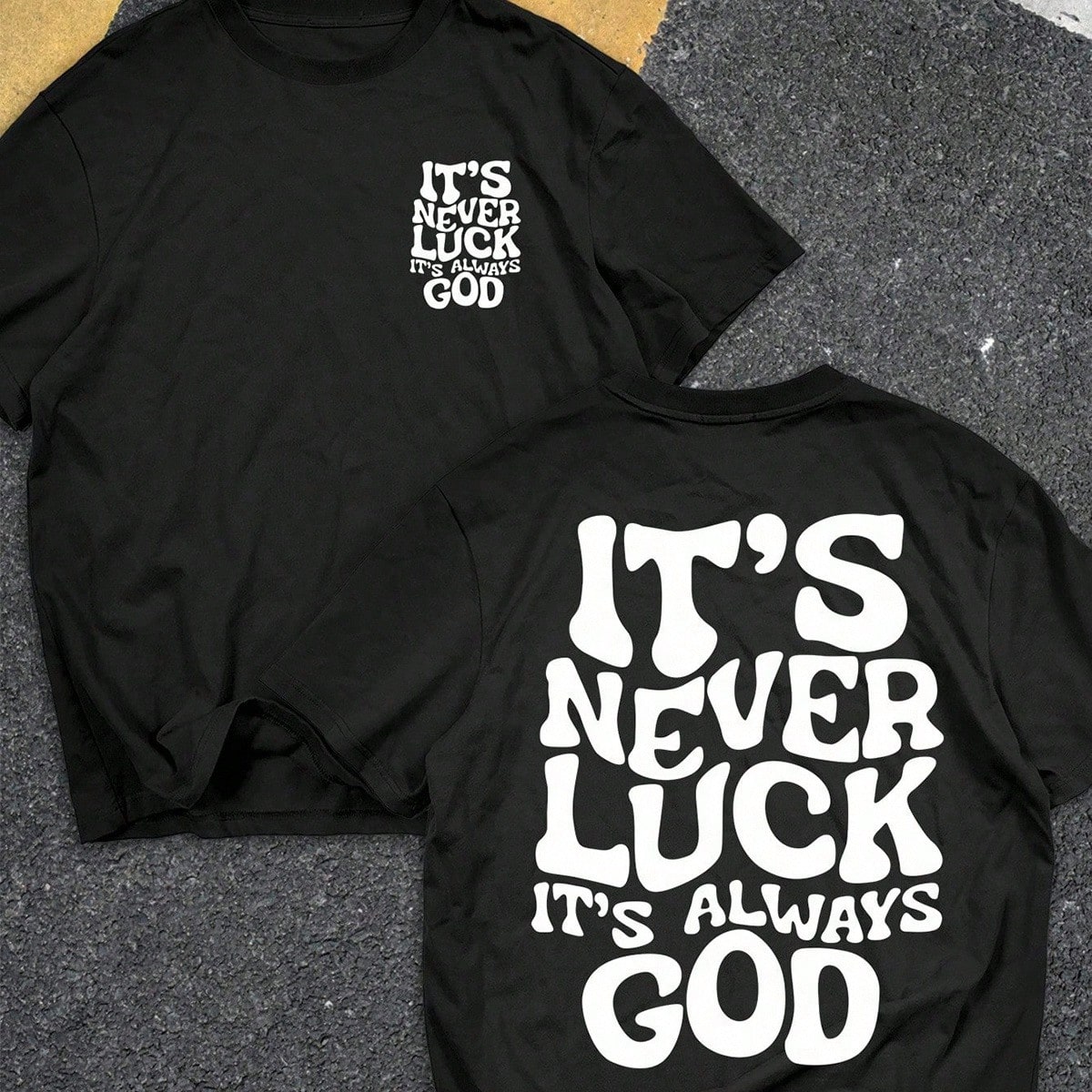 Camiseta de cuello redondo suelta para hombres con estampado de letra y cabeza de toro