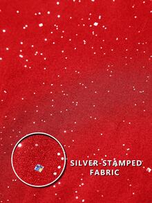 Claim Dot Men's Round Neck Short Sleeve Silver Foil Loose Casual T-Shirt - Red - View 7