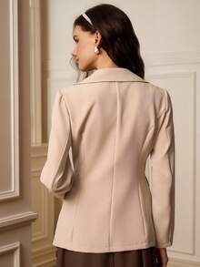 SHEIN Clasi Women's Fashionable, Romantic, Elegant Embroidered 3D Floral Blazer, Autumn/Winter