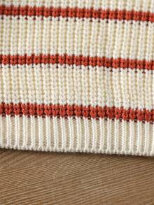 Baby Jungen & Mädchen Pullover, Rundhals, gestrickt, langärmelig, Streifendesign, lässig, bequem, modisch, geeignet für täglichen Gebrauch, innen, außen, Reisen, Schule