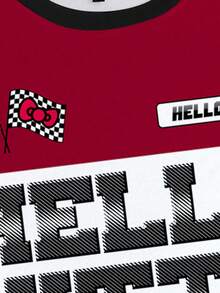 HELLO KITTY AND FRIENDS | SHEIN 男士字母图案套头圆领运动衫，秋季 - 白色 - 查看 3